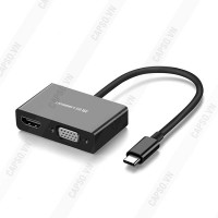 Cáp Chuyển USB Type C To HDMI và VGA Cao Cấp Ugreen 50509